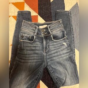 KanCan High Rise Faded Blue Jeans